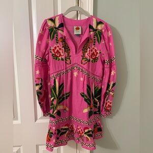 FARM Rio Pink Leopard Forest Mini Dress XS